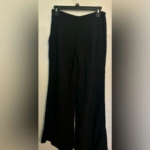 Brooks Brothers womens wide leg side‎ zip 97/3 viscose/spandex stretch pants